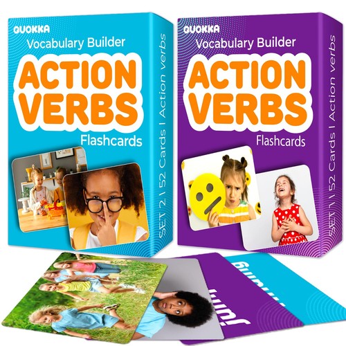 104 action verbs flash cards - flash,